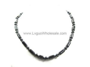 Mens Magnetic Hematite Tube Beads Strands Necklace